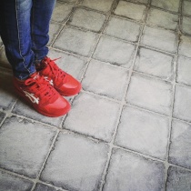 rode schoenen